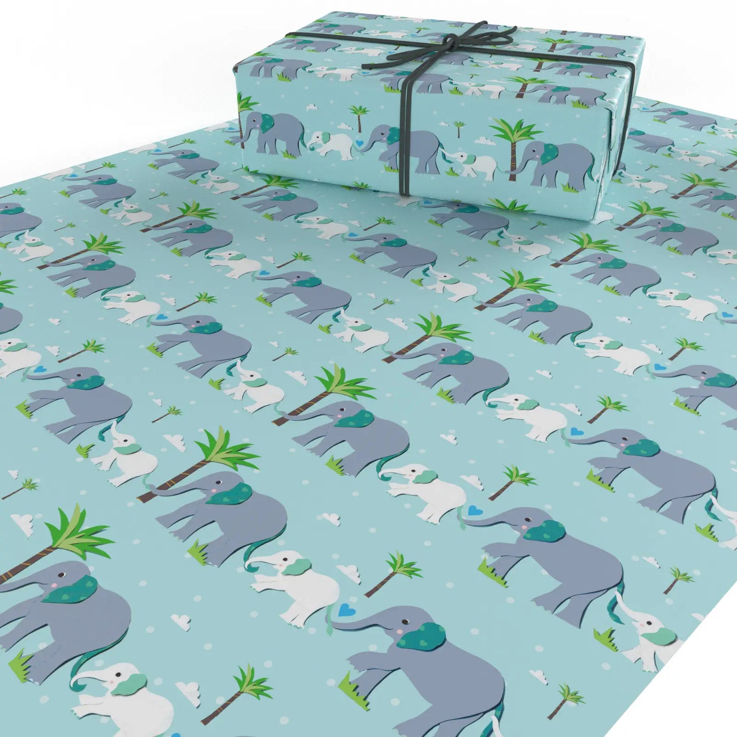 Carta Regalo con Etichetta - Elefanti