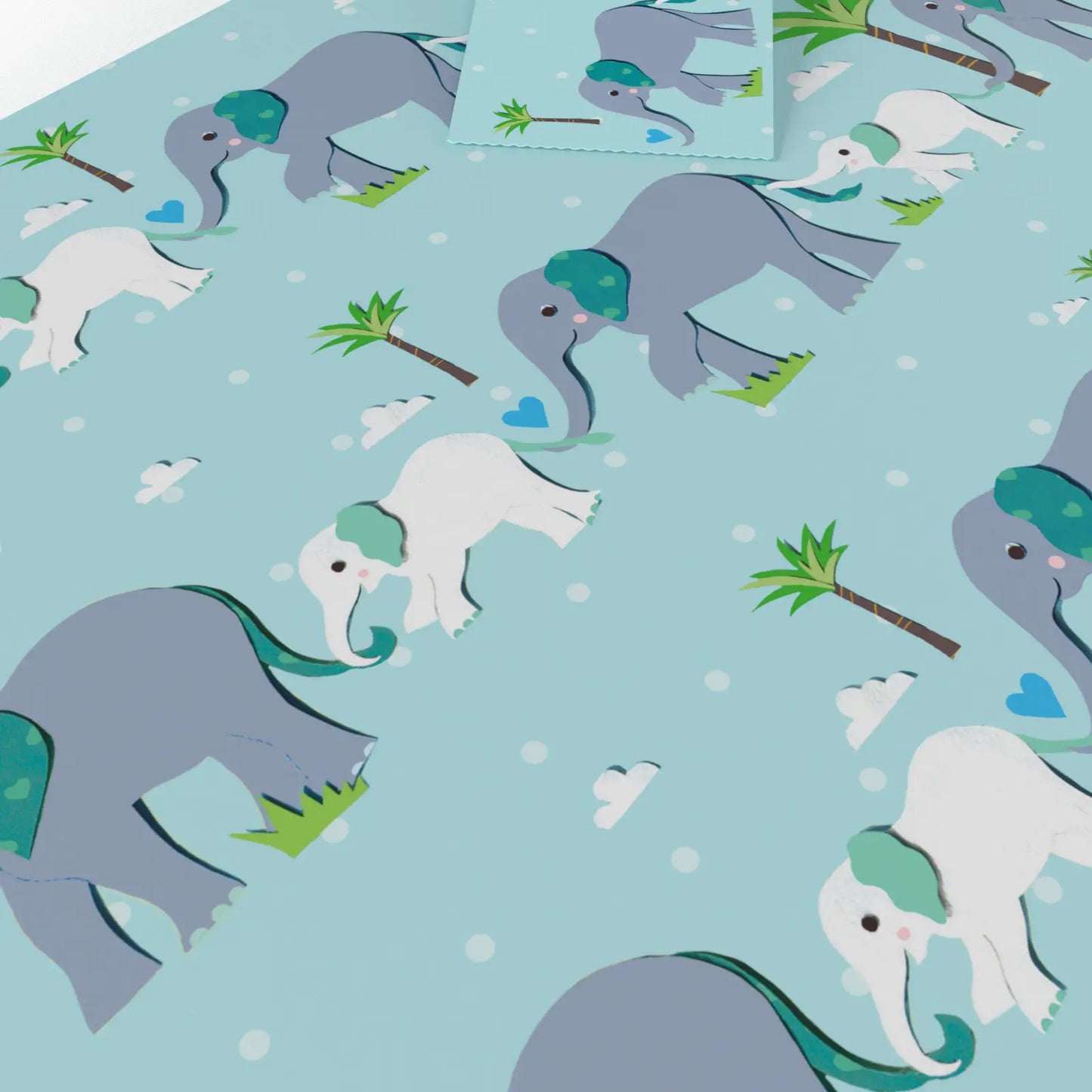 Carta Regalo con Etichetta - Elefanti