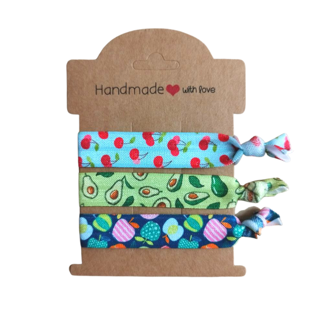 Set 3 Elastici Fantasia Handmade - Frutta