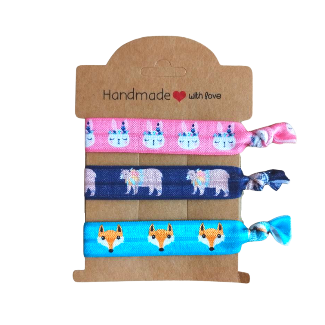 Set 3 Elastici Fantasia Handmade - Animaletti