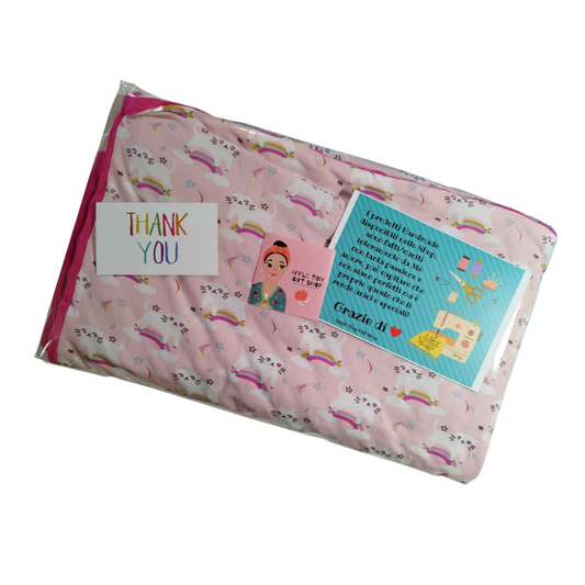 Copertina Reversibile Minky Handmade - Gatti & Arcobaleni