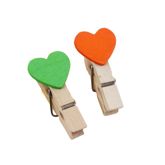 Mollette Chiudipacco - Cuore Arancione