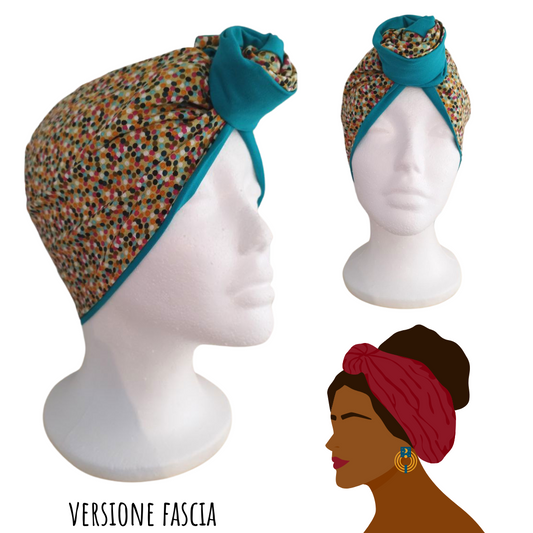 Fascia-Turbante Modellabile Handmade - Pois