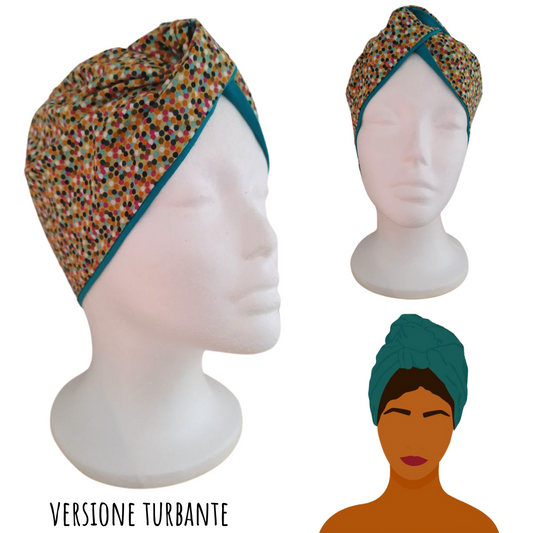 Fascia-Turbante Modellabile Handmade - Pois