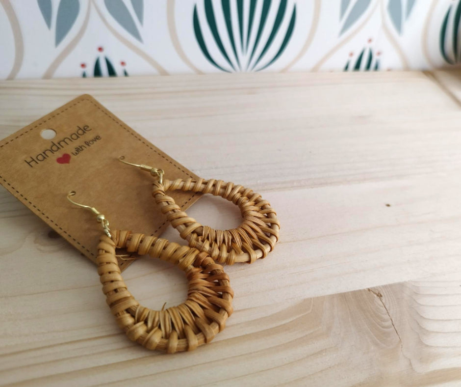 Orecchini in Rattan - Goccia