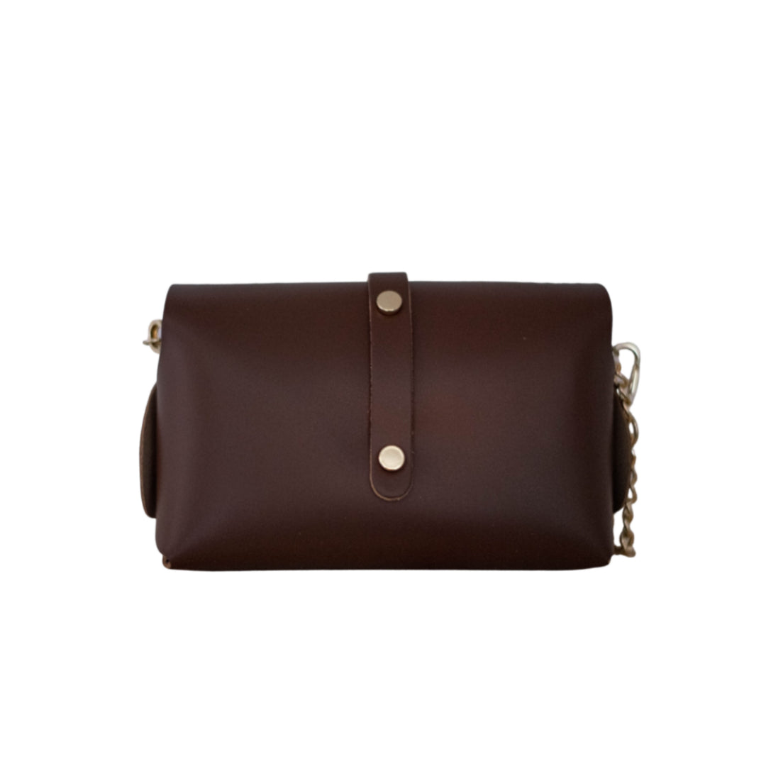 Borsa Mini Vera Pelle - Marrone