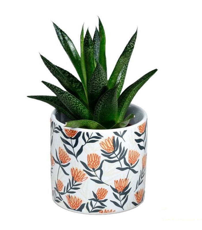 Vasetto in Ceramica - Fiori Arancio