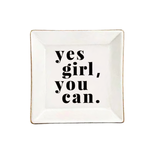 Piattino Portagioie - Yes Girl You Can