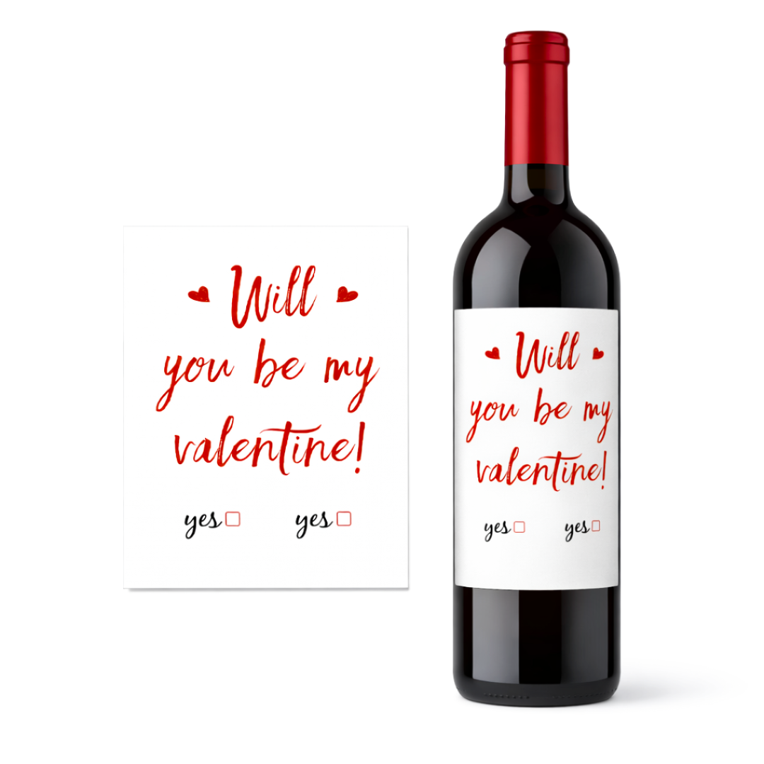Etichetta Adesiva Bottiglie - San Valentino