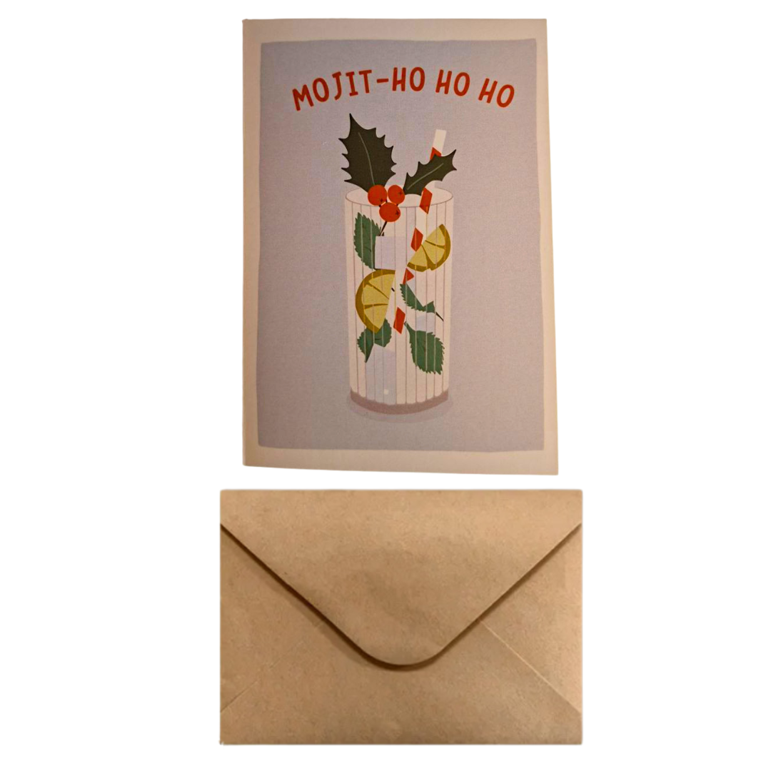 Biglietto Auguri Natale - ''Mojito Ho Ho Ho''