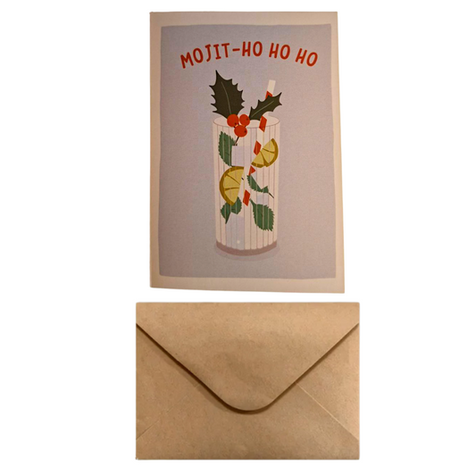 Biglietto Auguri Natale - ''Mojito Ho Ho Ho''