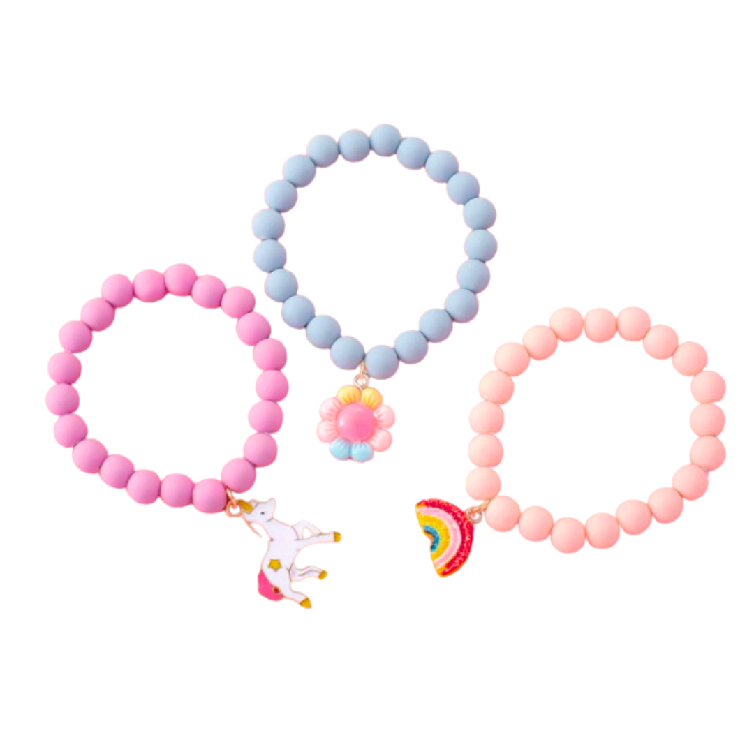 Set Bracciali Bambina - Unicorno/Fiore/Arcobaleno