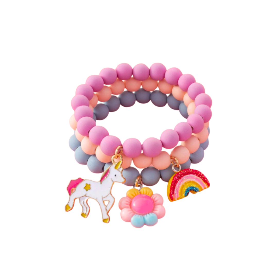 Set Bracciali Bambina - Unicorno/Fiore/Arcobaleno