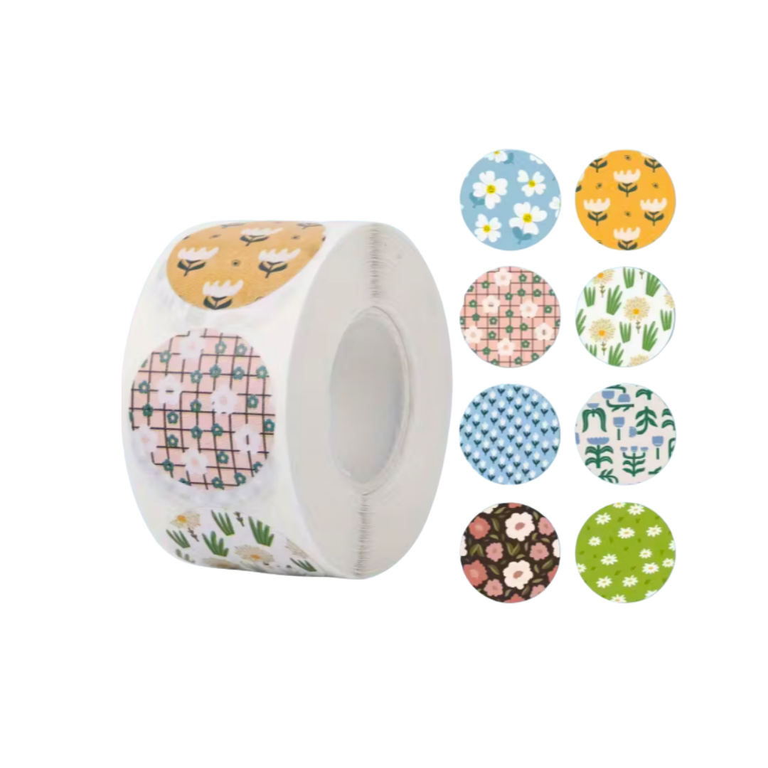 Chiudipacco Adesivi - Pois e Fiori