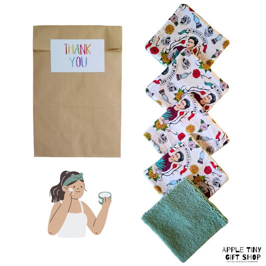 Set 5 Dischetti Struccanti Riutilizzabili Handmade - Frida Verde