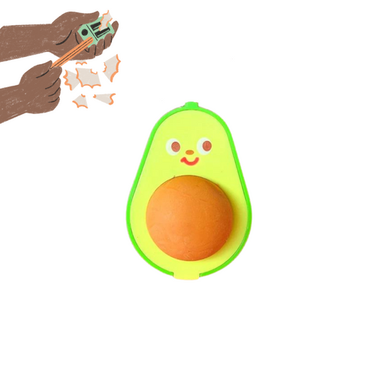 Temperino Contenitore con Gomma - Avocado