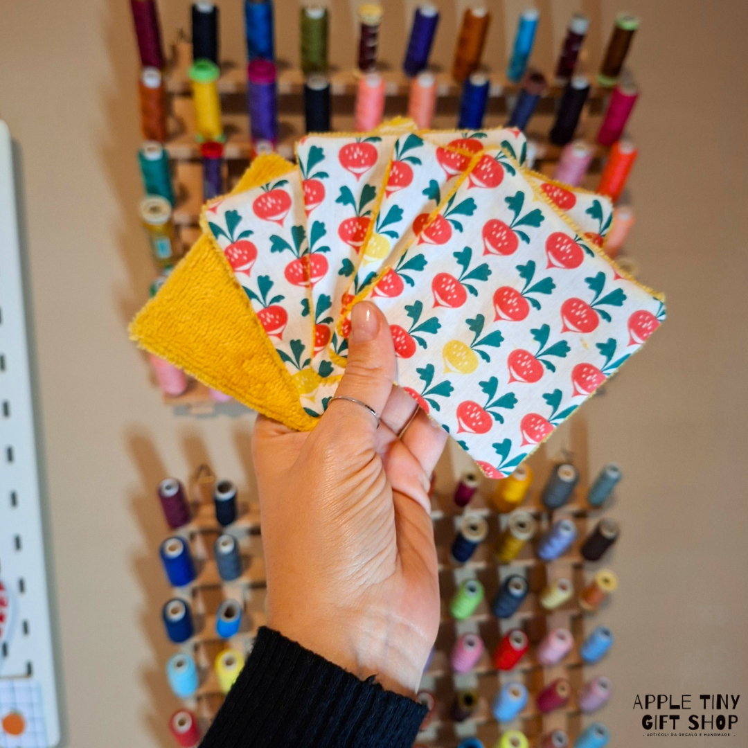 Set 5 Dischetti Struccanti Riutilizzabili Handmade - Rape