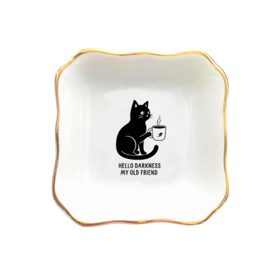 Piattino Portagioie - Gatto Nero