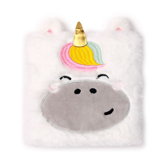 Quaderno Copertina Peluche - Unicorno