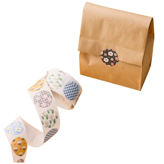 Chiudipacco Adesivi - Pois e Fiori