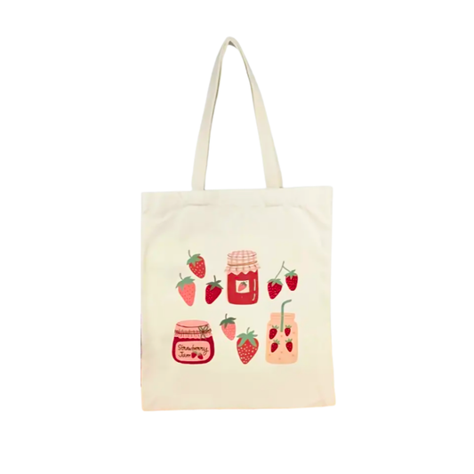 Borsa Shopper Tela - Fragole