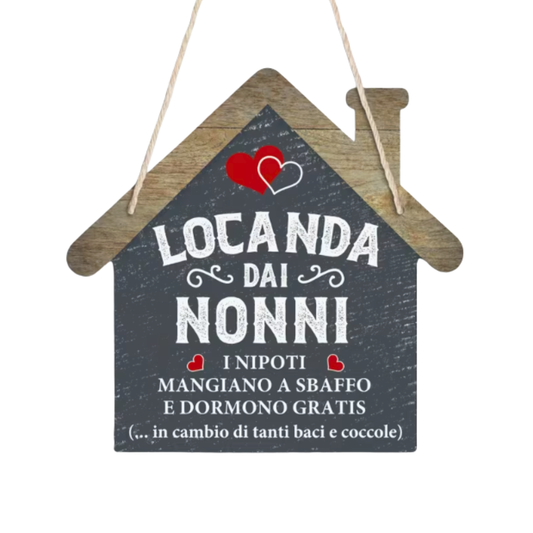 Cartello Legno - Locanda dai Nonni