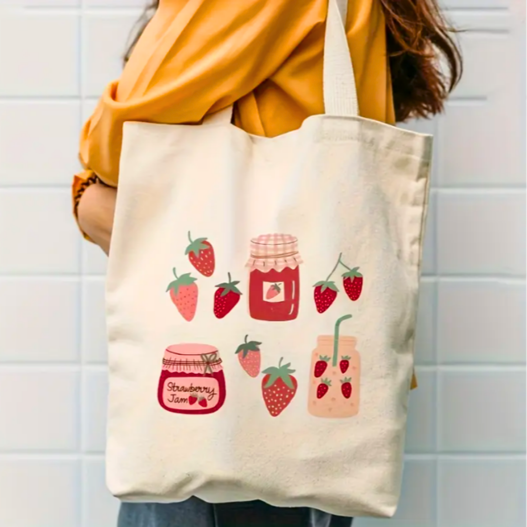 Borsa Shopper Tela - Fragole