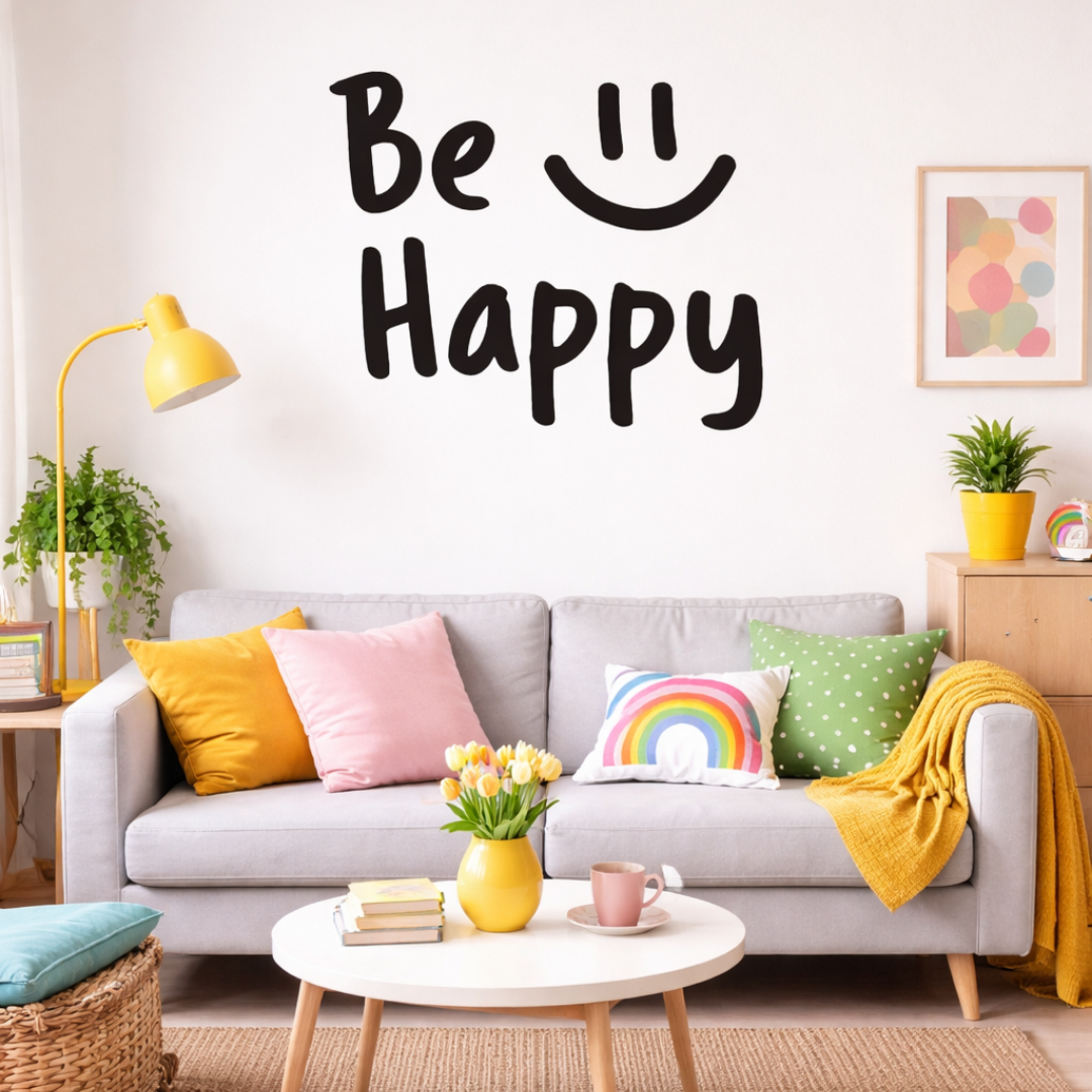 Adesivi Parete - ''Be Happy''