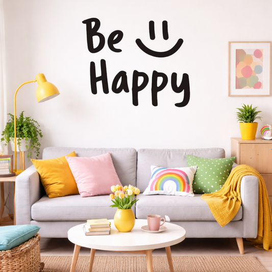 Adesivi Parete - ''Be Happy''