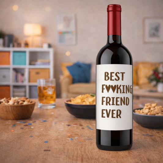 Etichetta Adesiva Bottiglie - Best F♥♥king Friend Ever