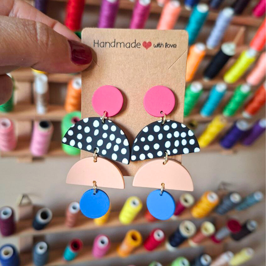 Orecchini in Resina - Geometrico Pois