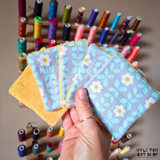 Set 5 Dischetti Struccanti Riutilizzabili Handmade - Margherite Vintage