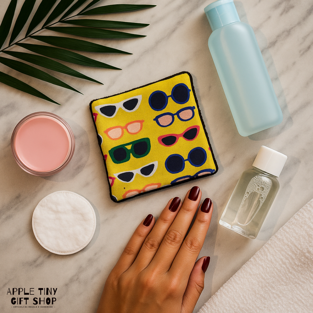 Set 5 Dischetti Struccanti Riutilizzabili Handmade - Occhiali da Sole