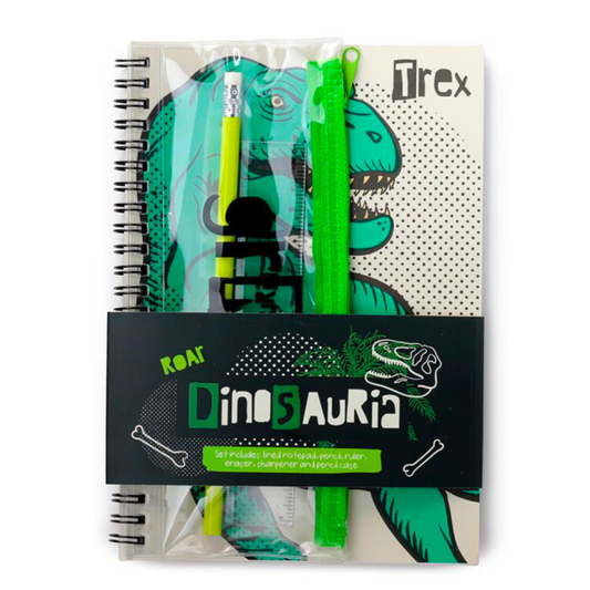 Set Scuola Quaderno e Accessori - Dinosauro