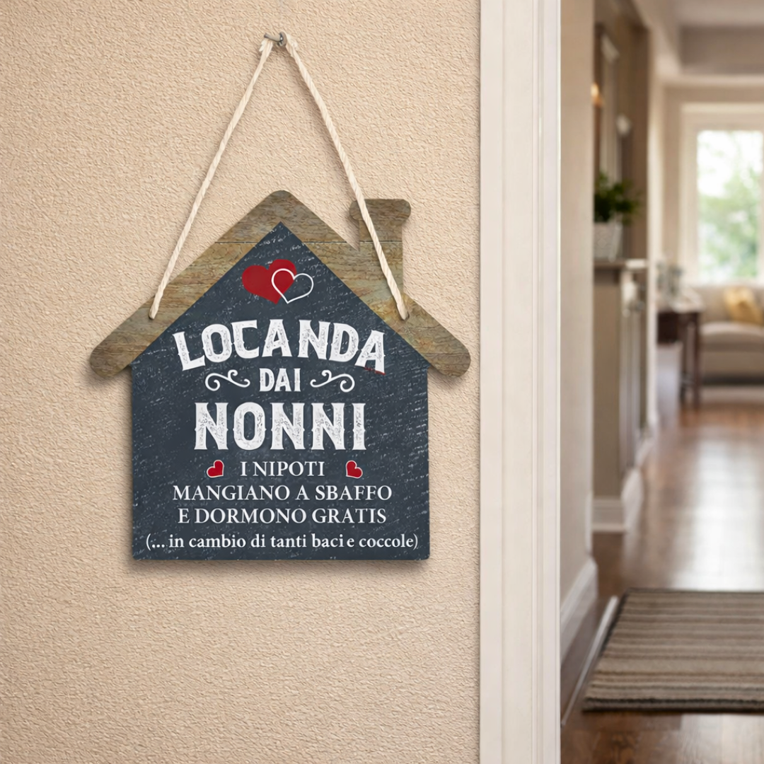 Cartello Legno - Locanda dai Nonni