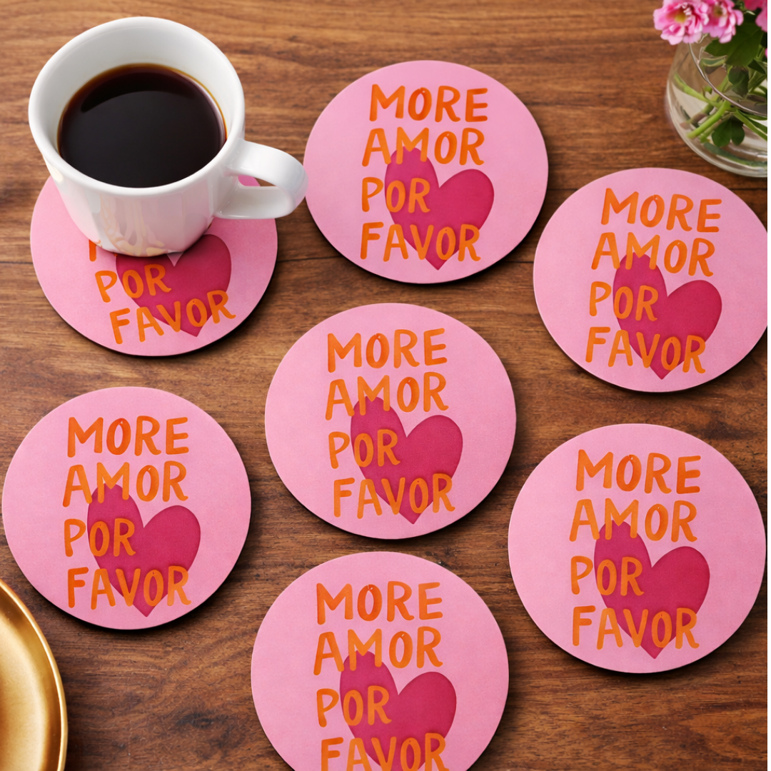 Sottobicchieri Legno - Amore