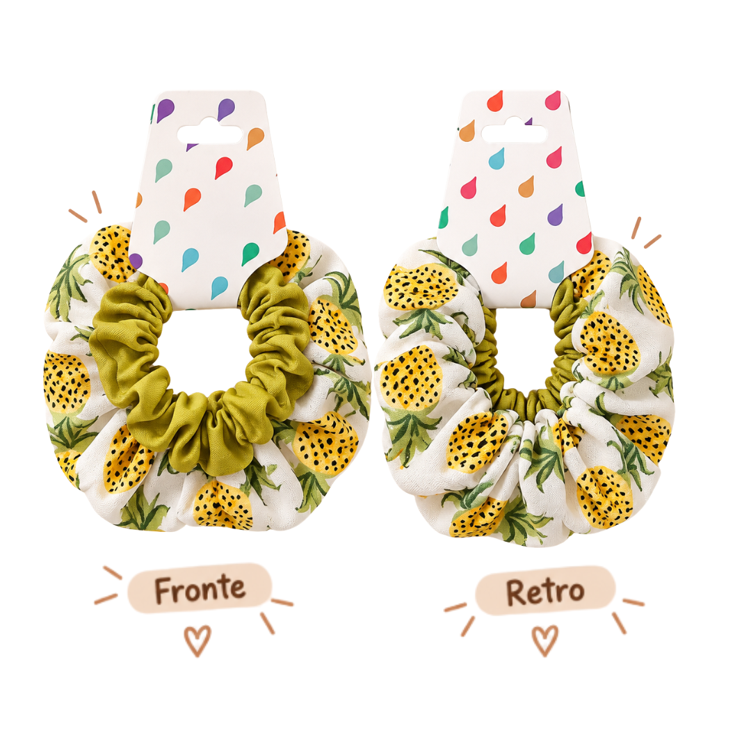 Scrunchies Coppia - Ananas