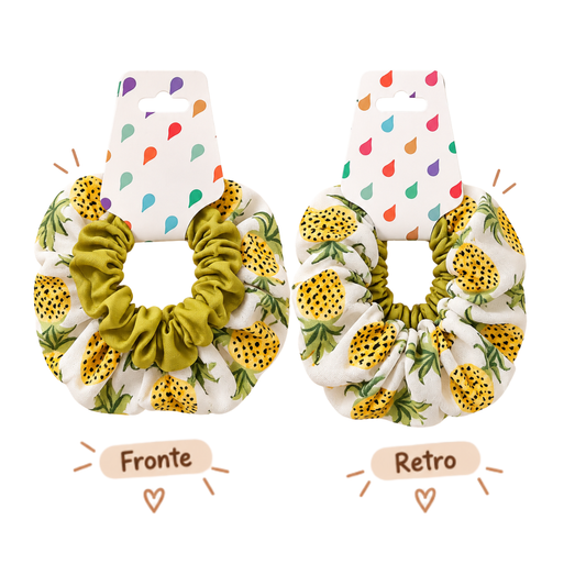 Scrunchies Coppia - Ananas