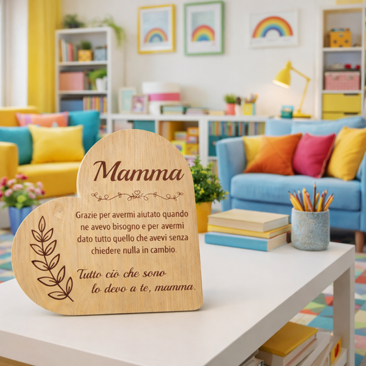 Decorazione Legno - Mamma