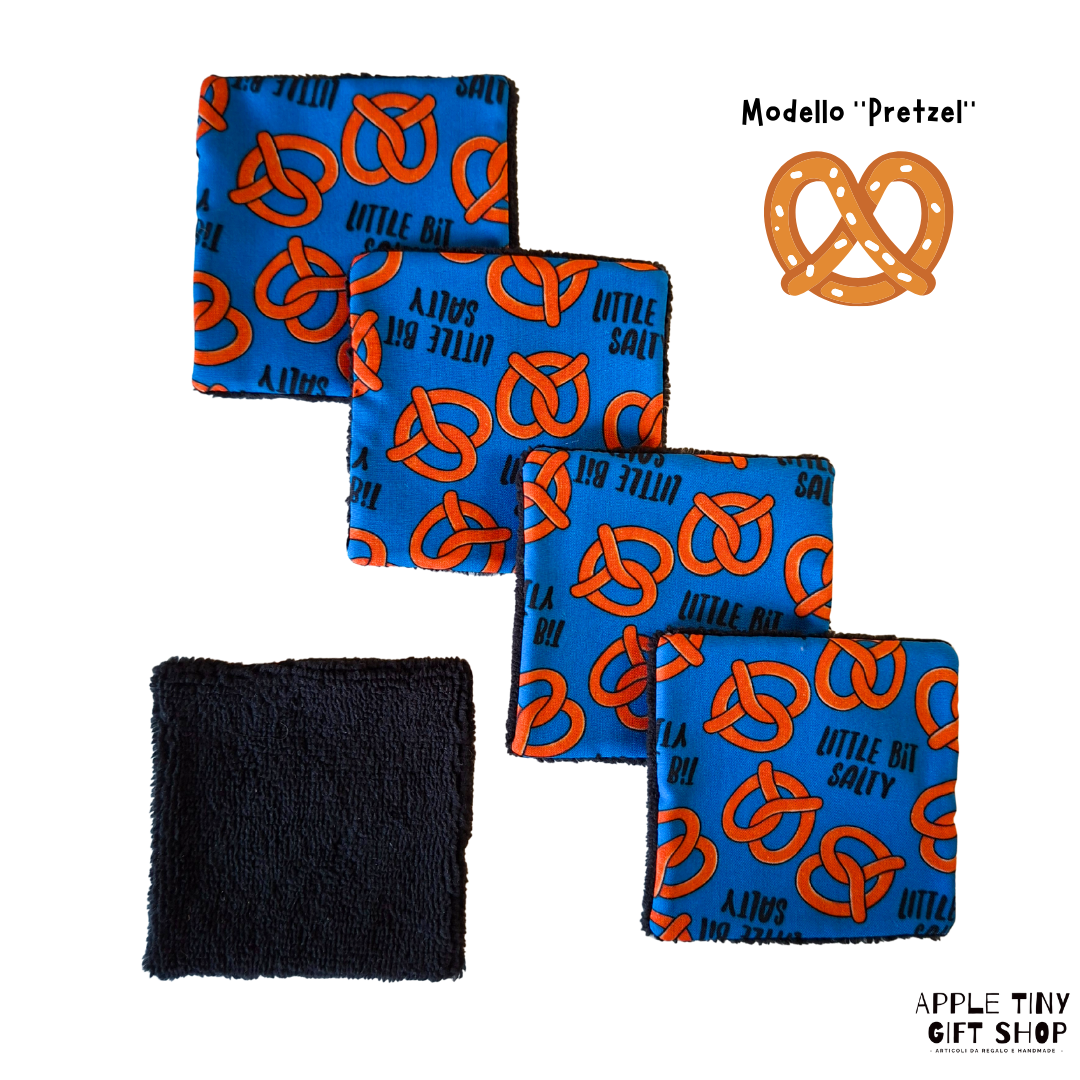 Set 5 Dischetti Struccanti Riutilizzabili Handmade - Pretzel