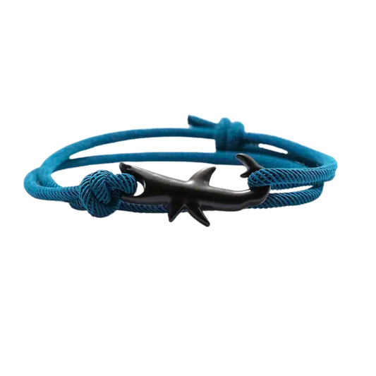 Bracciale Cordoncino Squalo - Petrolio