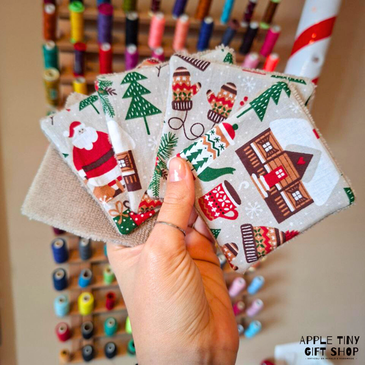 Set 5 Dischetti Struccanti Riutilizzabili Handmade - Cose di Natale