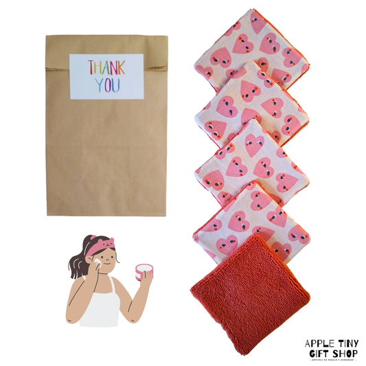 Set 5 Dischetti Struccanti Riutilizzabili Handmade - Cuoricini