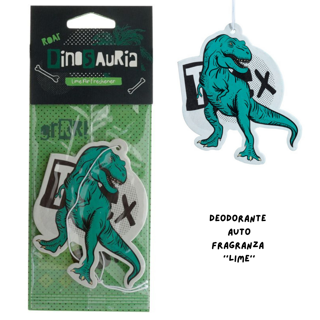 Deodorante Auto Fragranza Lime - Dinosauro