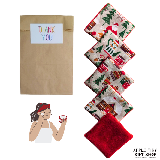 Set 5 Dischetti Struccanti Riutilizzabili Handmade - Cose di Natale