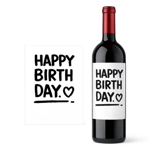 Etichetta Adesiva Bottiglie - Happy Birthday