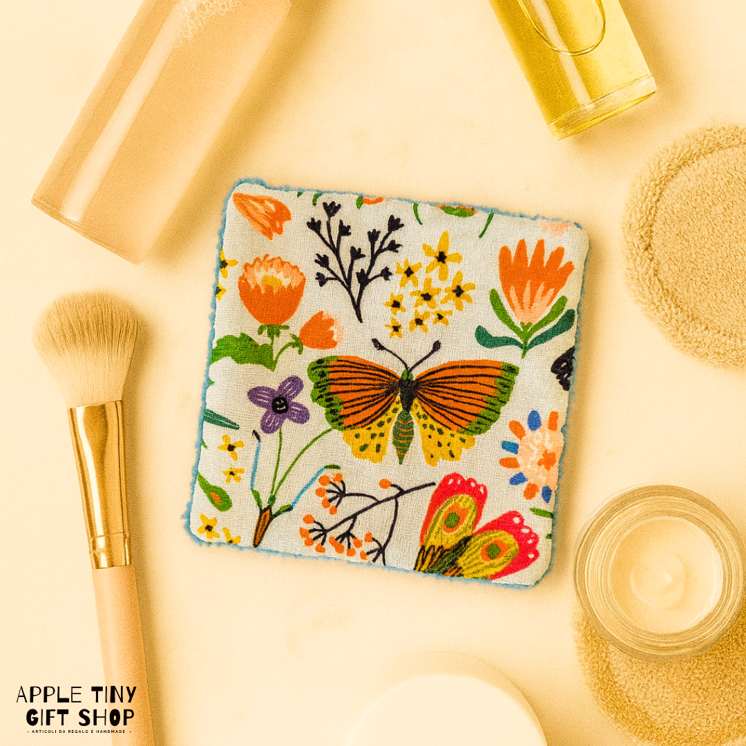 Set 5 Dischetti Struccanti Riutilizzabili Handmade - Insetti