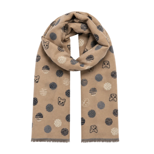 Sciarpa - Gattini Beige