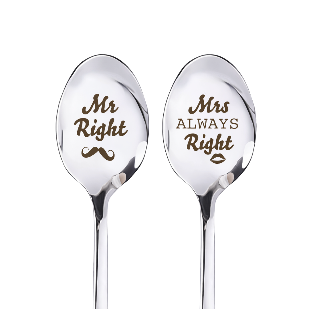 Set Cucchiaini - Mr Right & Mrs Always Right