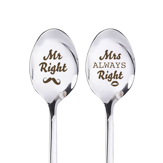 Set Cucchiaini - Mr Right & Mrs Always Right